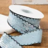 4cm-light blue-edge -denim webbing 1 yard (10 yards/roll)