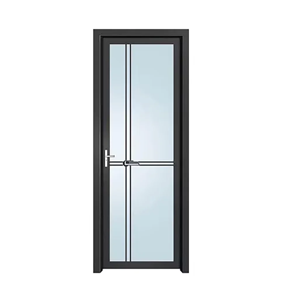Wholesale Price Cheap Price Waterproof Aluminum Glass Door for Bathroom Aluminum Alloy Door Tempered Glass