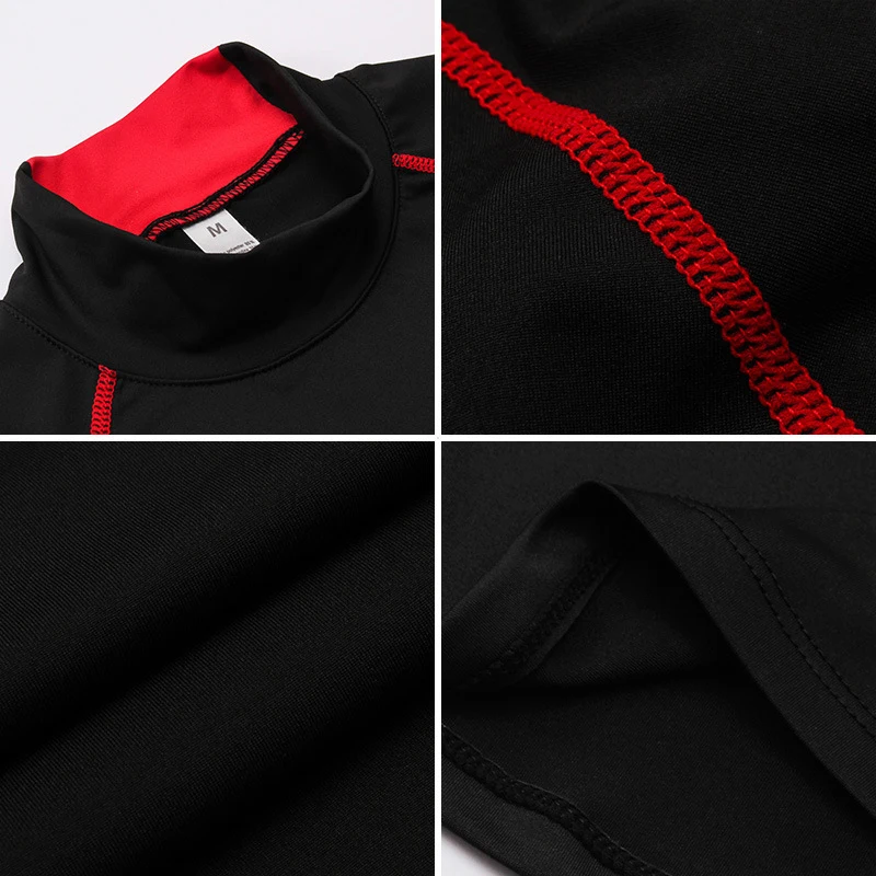 Wholesale Fiess Quick Dry Men Long Sleeve Running Sports Plain Men Thermal Muscle Gym Compression Clothes604_voghion.com