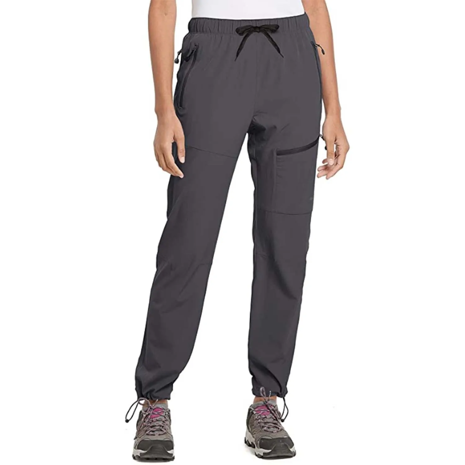 with Zipper Pockets Cargo Hiking Pants for Women Lightweight Quick Dry Water Resistant Outdoor Joggers Pants UPF 50 