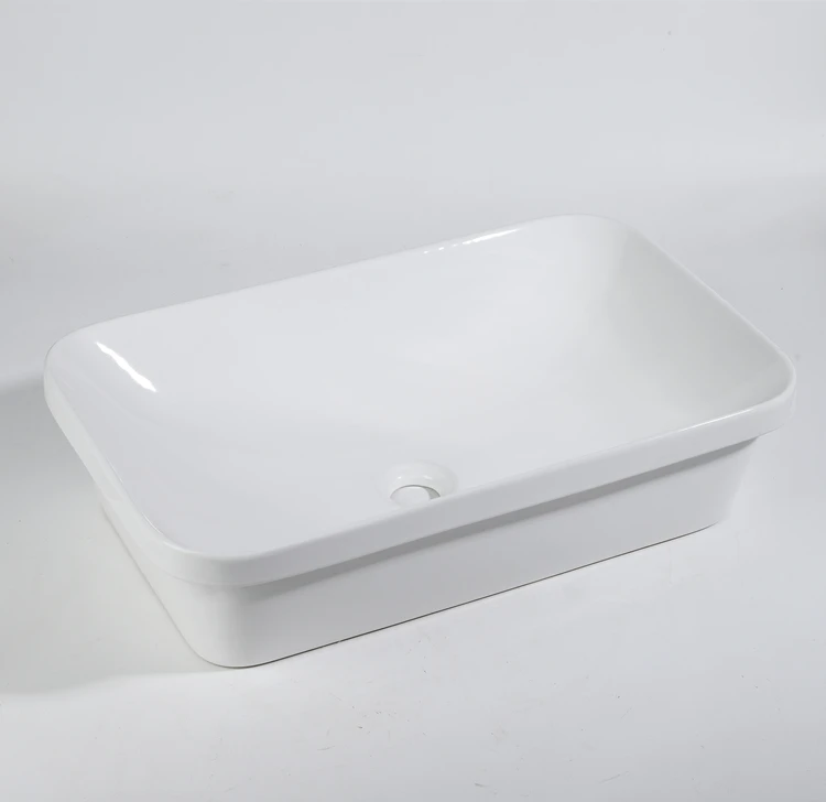 Washroom Countertop Art Basin Ceramic White Color Lavabo Hand Wash Basin Bathroom Vessel Sink
