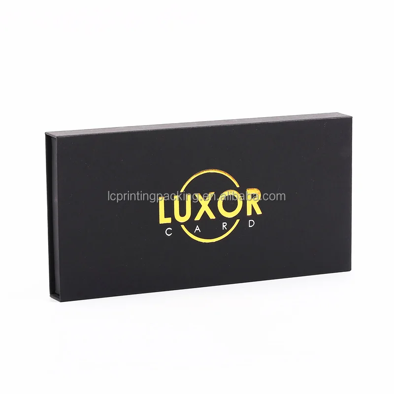 Custom 2-Slot Cardboard Gift Box with Magnet Closure for VIP NFC Credit Cards Features Matt Lamination and Embossing