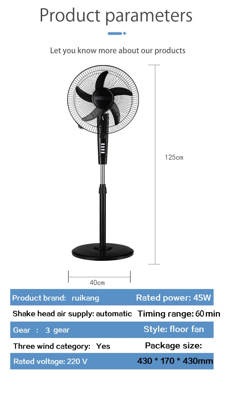 Vertical Stand Cooling Fan, 16inch, 220, 40 - detail 18