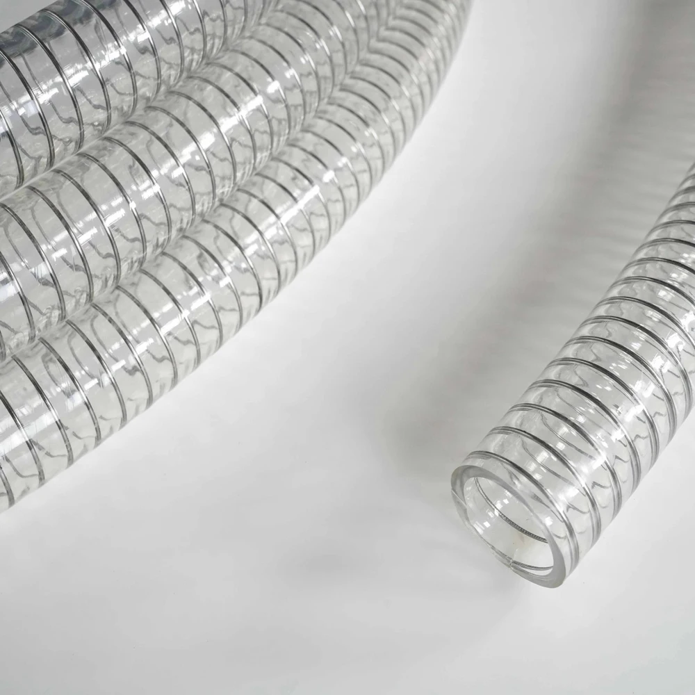 clear Spiral Steel Wire Reinforced Food Grade Spring Transparent Pump Duty Hose