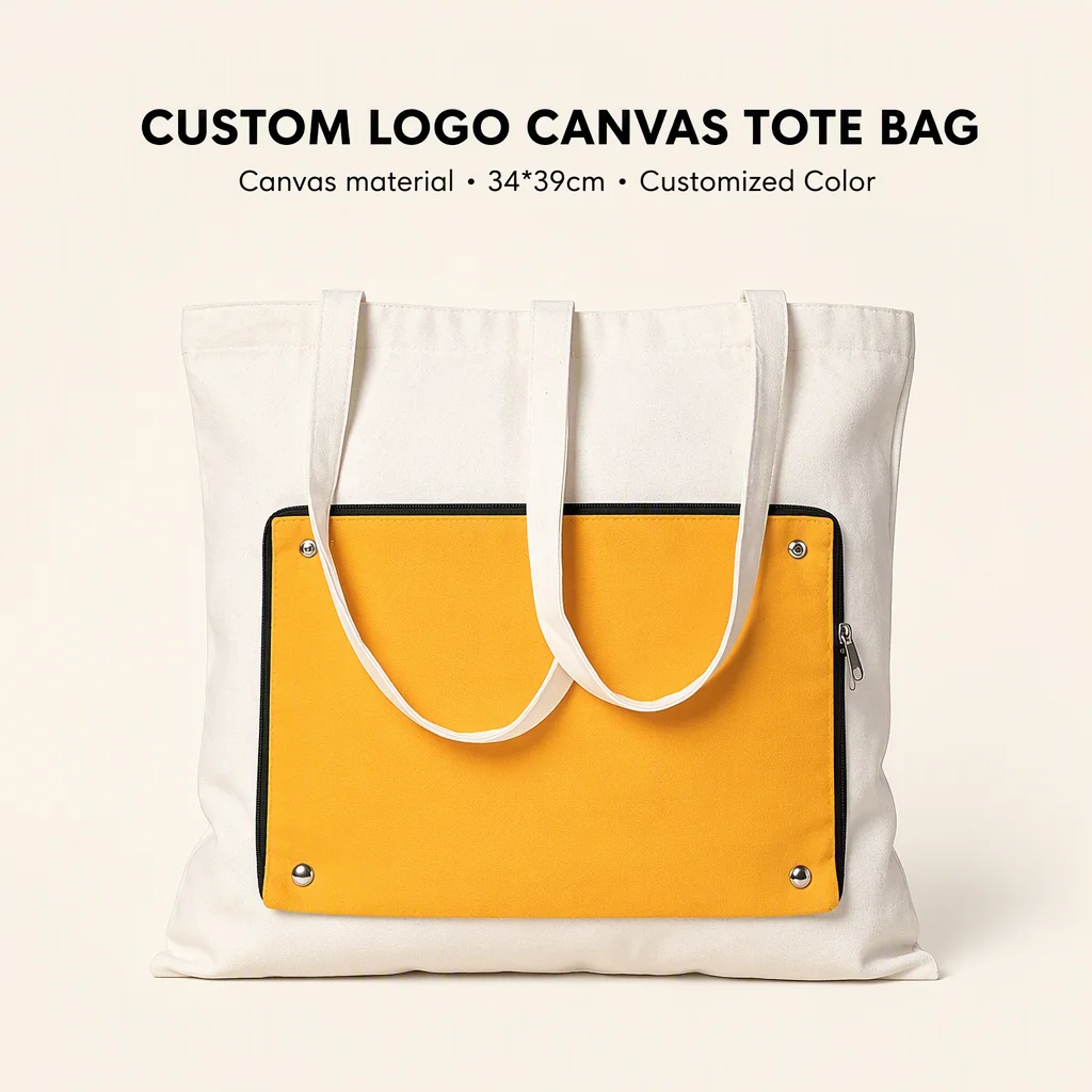Custom logo Canvas Tote Bag Printed Text Eco-friendly Shopping Bag Folding Canvas Bag Shoulder Bag Promotional Gifts