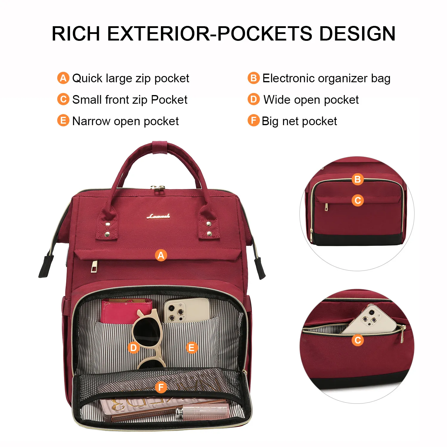 Lovevook 2022 15,6 17 Zoll großer Schul rucksack Nylon leichte Universität  süße Tasche Reise rucksack Damen Laptop Rucksäcke