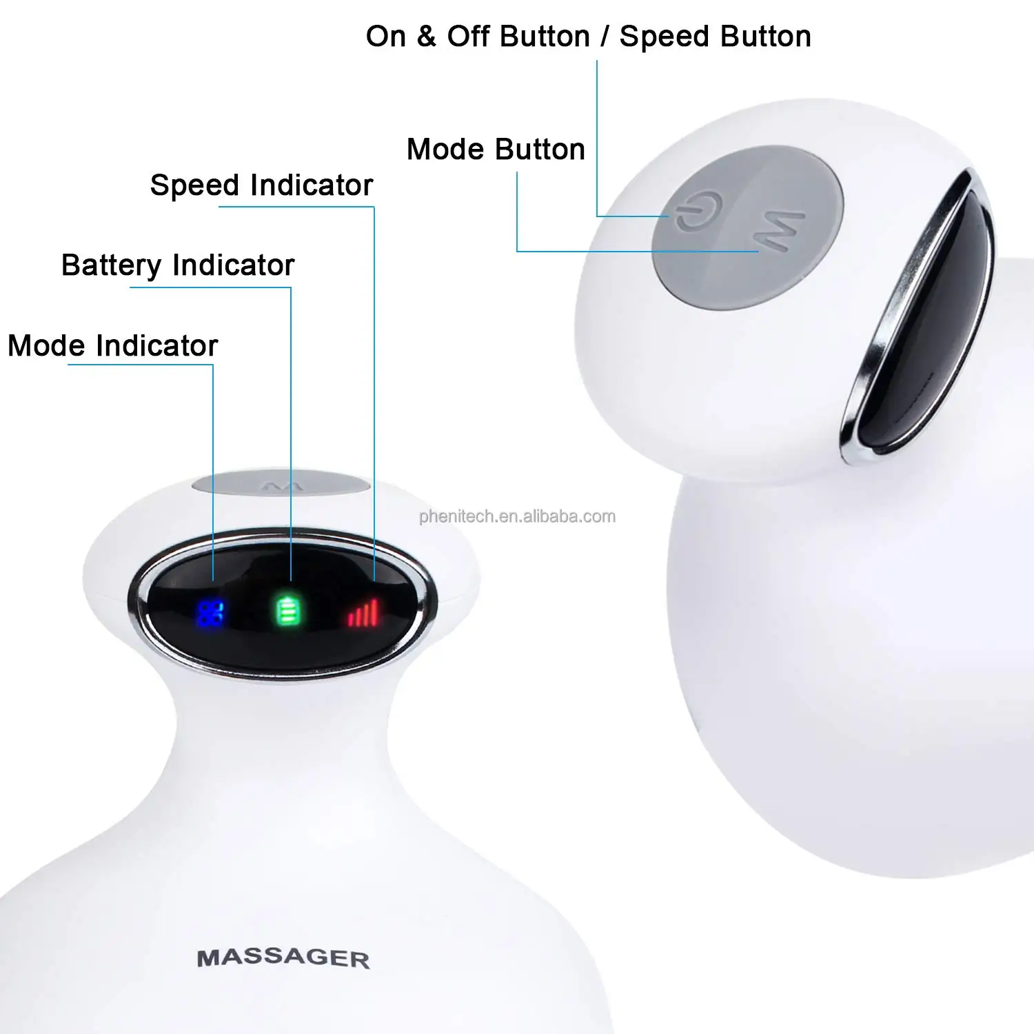 2023 Electric Scalp Massager Head Massager 10 Vibrating Contacts 4