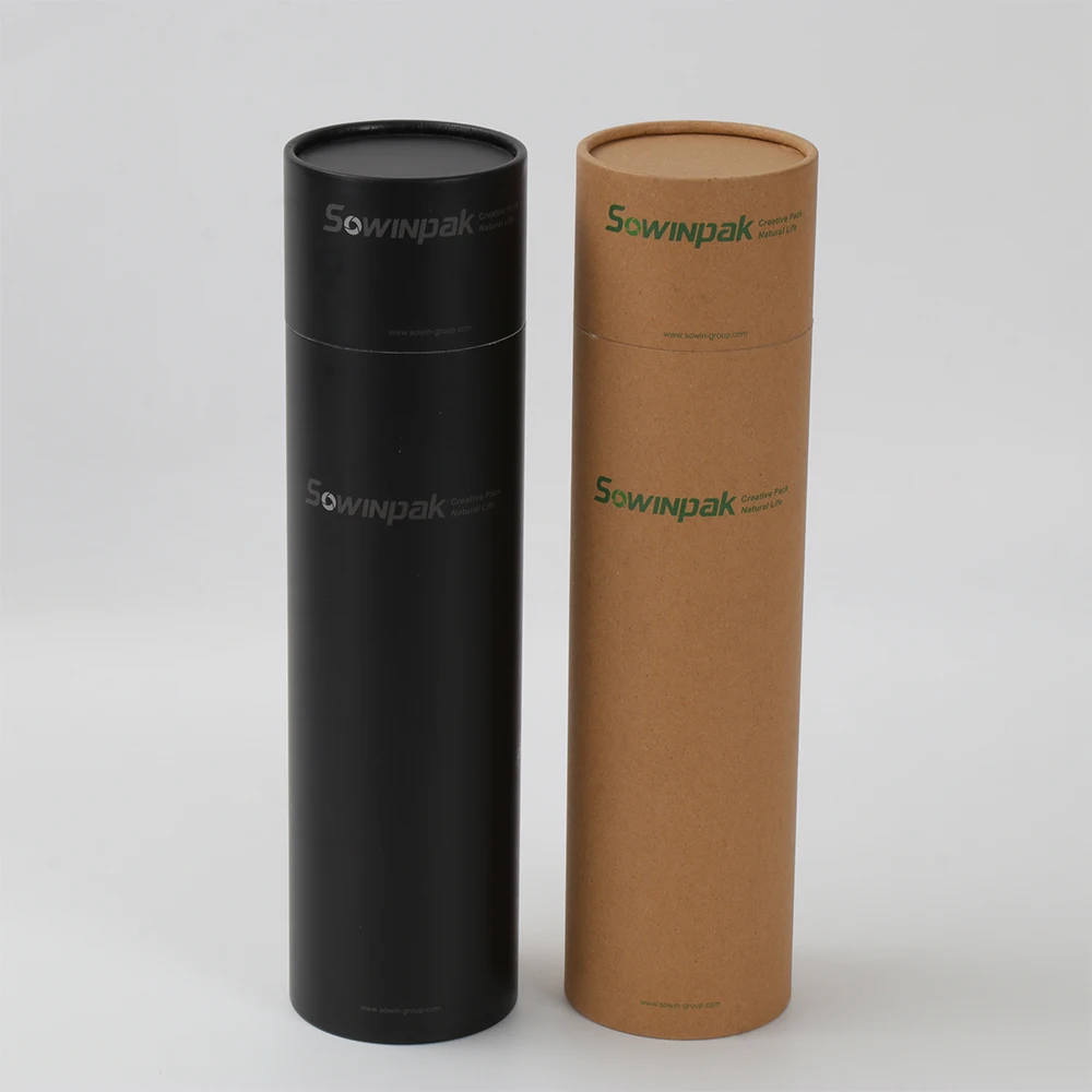 Custom Luxury Round Printed Eco-Friendly Biodegradable Kraft Cardboard Boxes Paper Tubes for Gift Packaging details