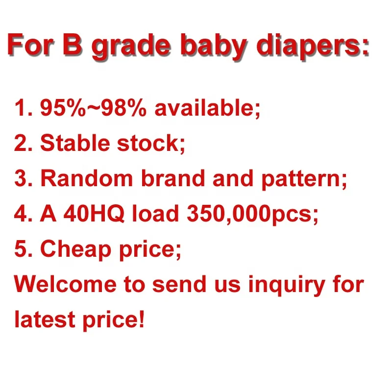 Selling Panty Tipe Aptamill Baby Daipers Pants Diaper in Packs B Grade Babybdiaper in Pallets