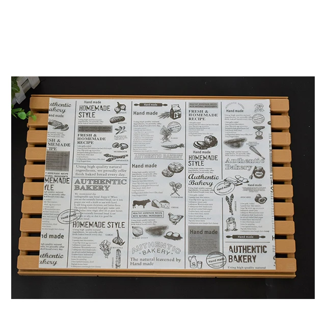 Factory wholesale food packaging paper fast food wrapping paper wax paper for hamburger fried chicken