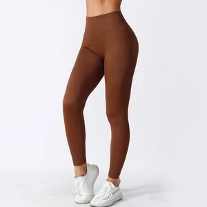 Womens High Waist Tummy Control Slimming Gym Tights Scrunch Butt Thread Yoga Pants Leggings