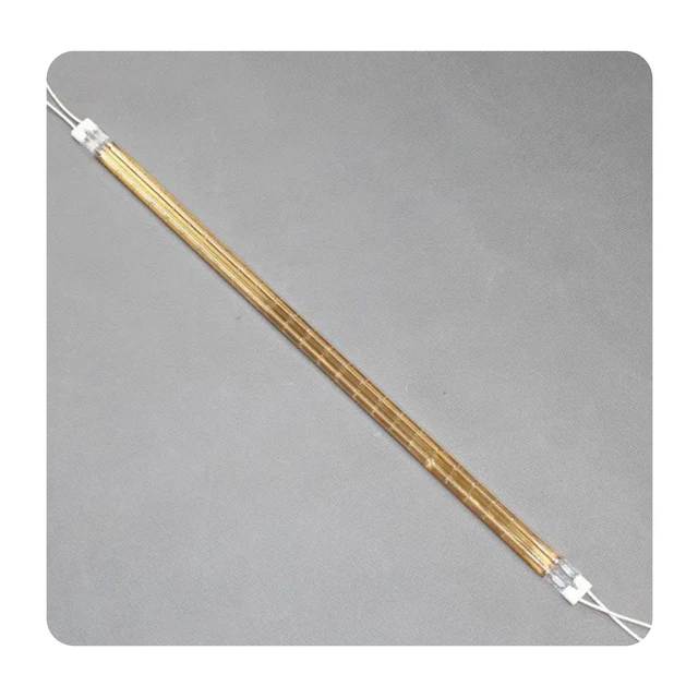 Single or Double tube gold reflector halogen Infrared heating lamp electric furnace wire heating tube