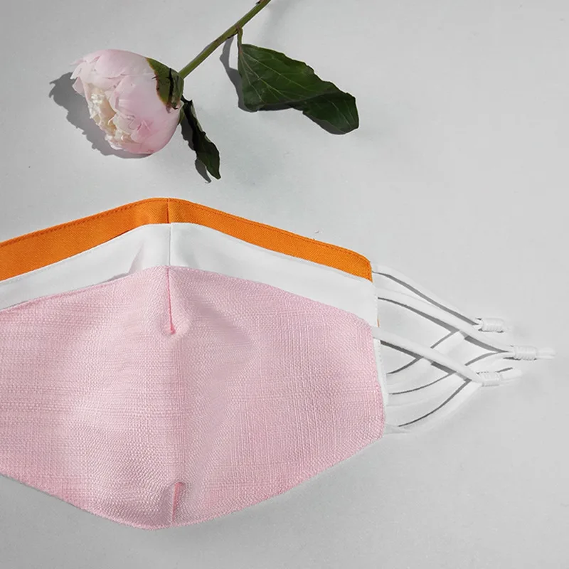 Модный высококачественный однотонный с сертификатом многоразовый Пользовательский логотип моющийся взрослый Хлопковый чехол для лица