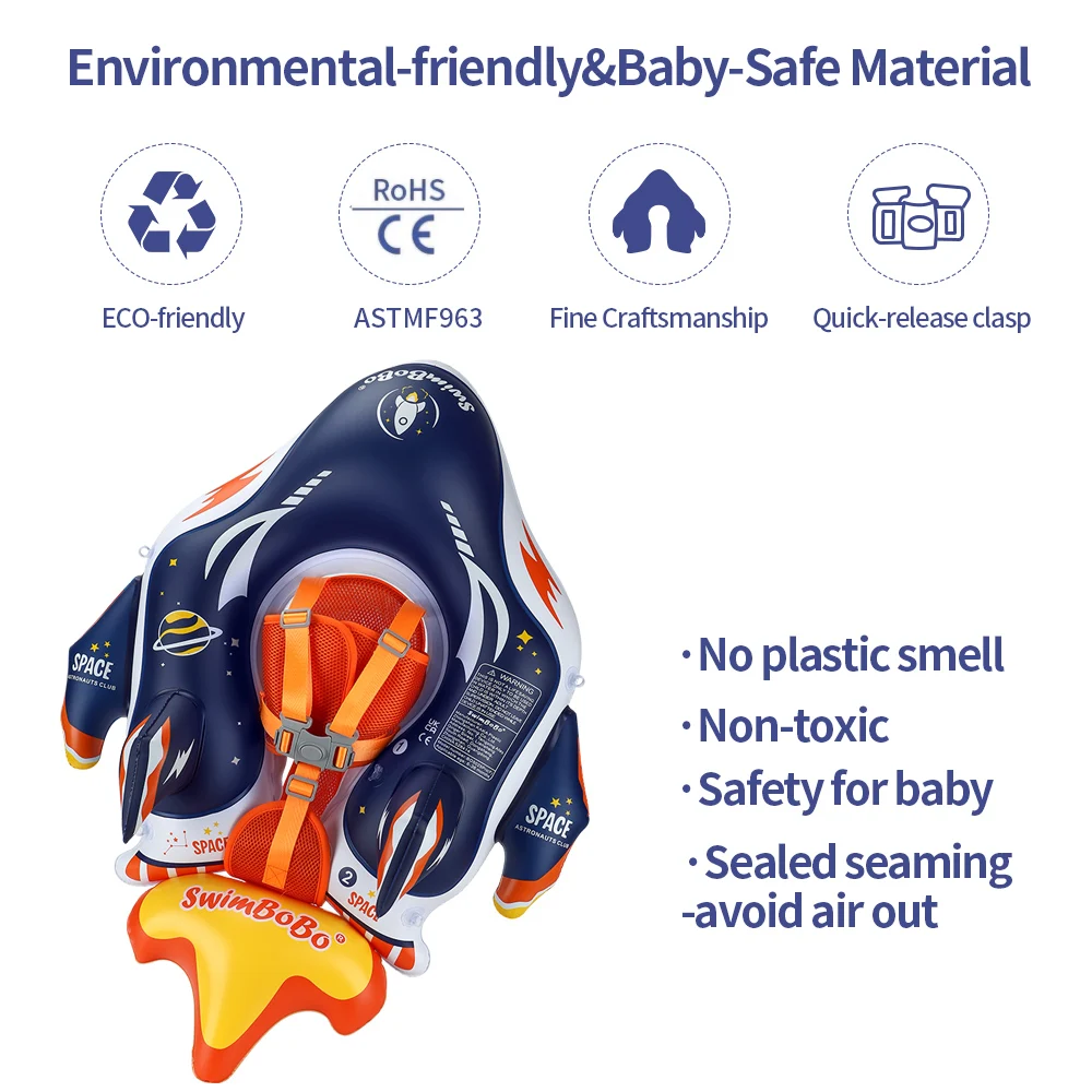 Swimbobo Inflatable Baby Swimming Float Water Toy Swimming Floats Trainer Child Swim Pool Ring PVC Children Floating for Summer