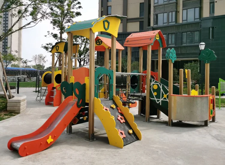 Children Outdoor Garden Playground Manufacturer High Quality PE Board Theme Park Equipment Kids Slide