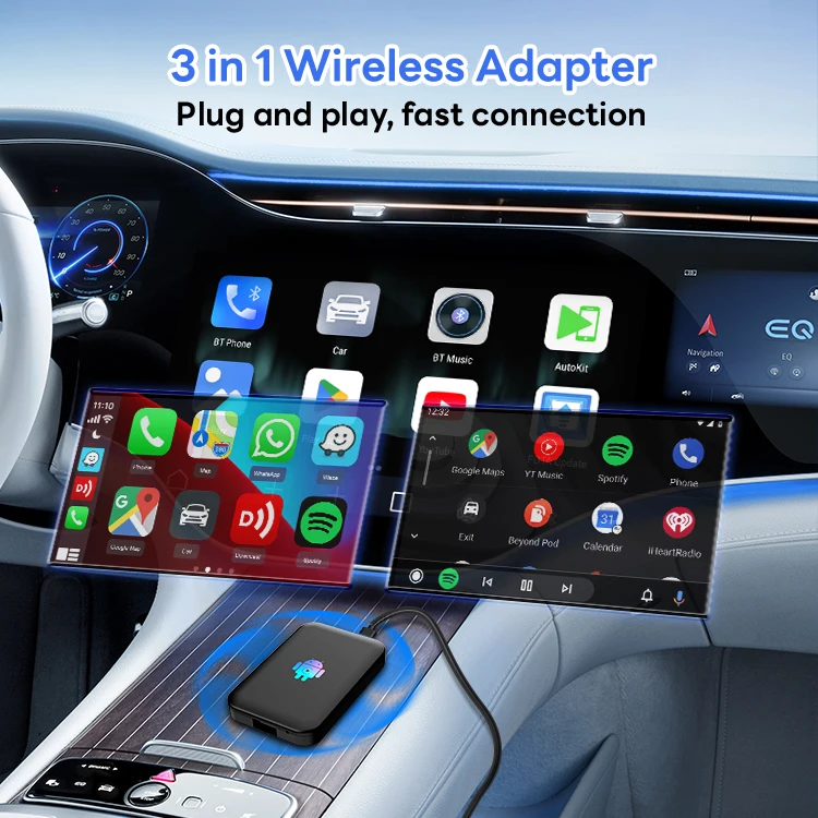 New Carlinkit Ai Box Carplay Module Android Auto 32GB Tbox Lite Smart Car Gadgets Wireless Carplay Adapter youtube netflix