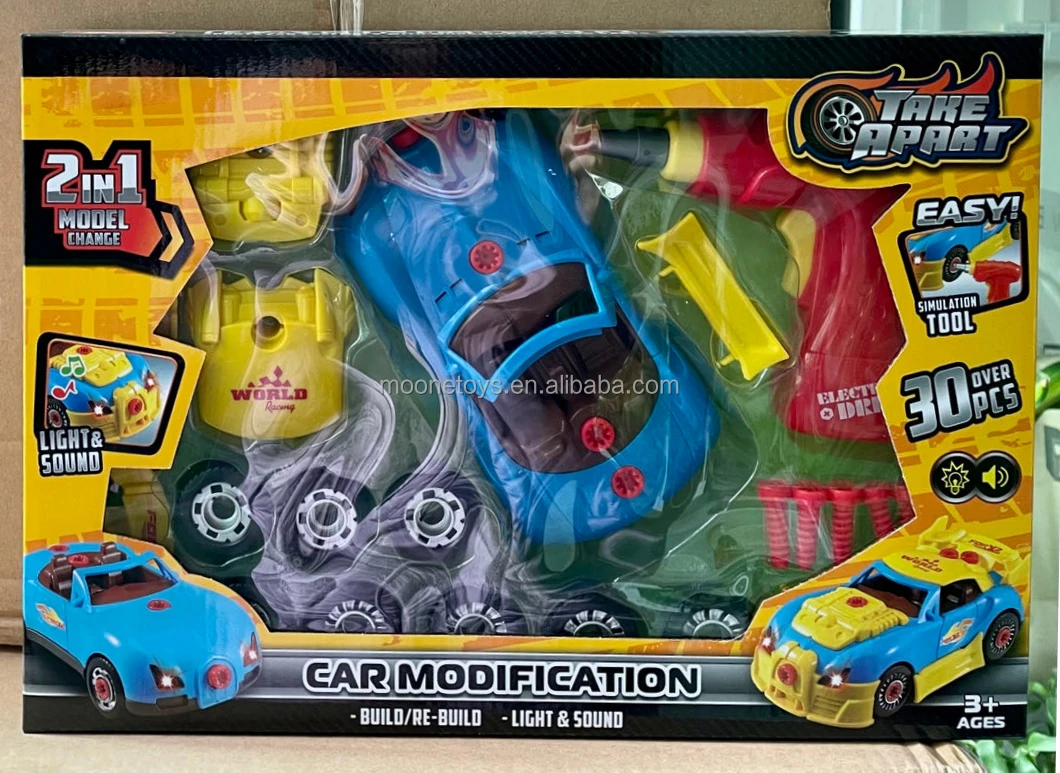 Perfect Gift For Kids Take Apart Toys Racing Cars With Sound Lights