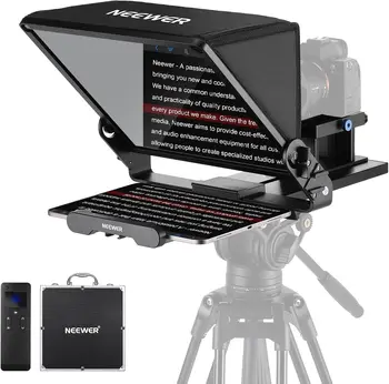 NEEWER Teleprompter X14 III With RT113 Remote/App Control 45degree Tilt 14" Beamsplitter All Metal Frame Upgraded Camera Mount