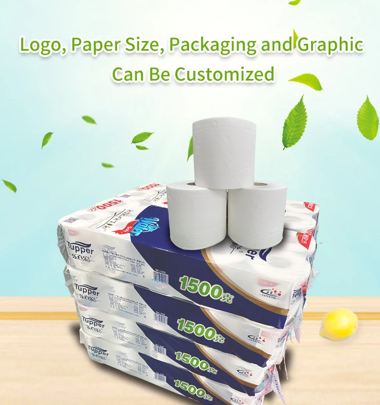 Wholesale 3 Ply Layer Printed Core Bathroom Tissue Toilet Paper Toilet