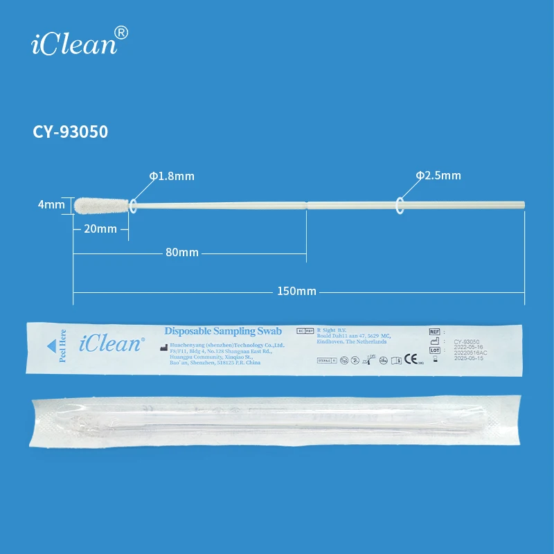 CE2862 Sterile Nylon Flocked Swab with Flexible Handle Sample Collection Medical Consumables