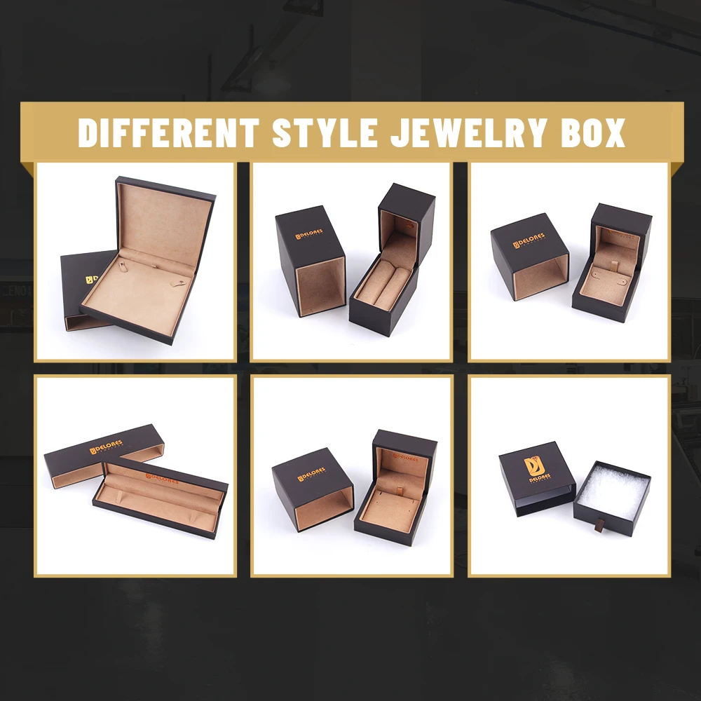 Luxury Custom Logo Paper Jewelry Box Packaging For Ring Earring ...