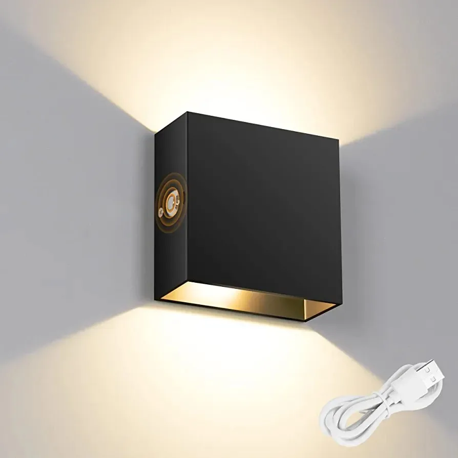 product new led charging usb magnetic wall lamp indoor touch dimming light up and down the bedroom living room stairs decoration-36