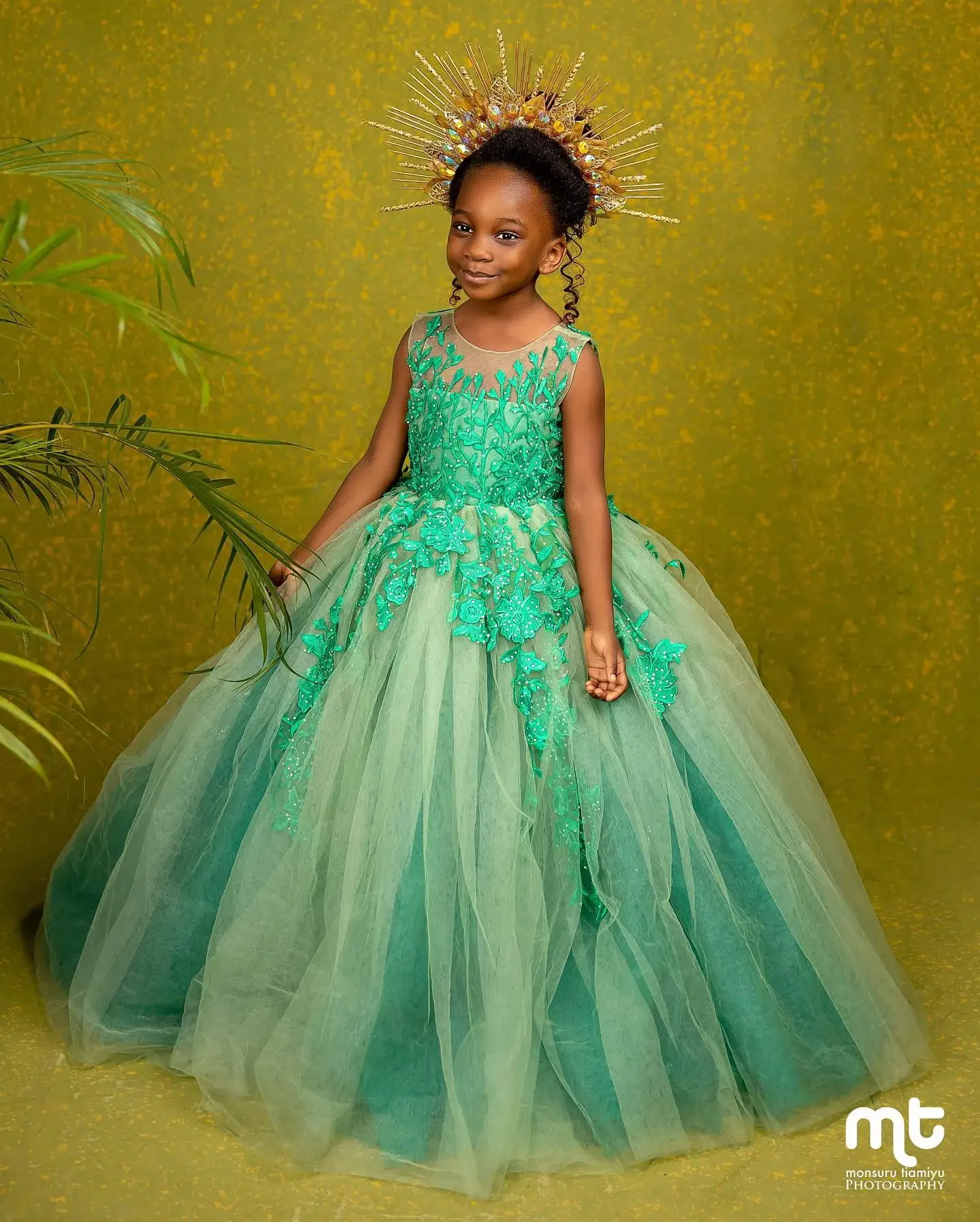 Mint Green Lace Flower Girl Dresses for Wedding Kids Party Girls Pageant  Birthday Gowns for Photoshoot Fotos