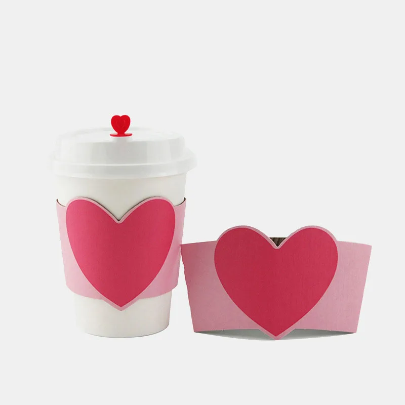 Disposable Tea coffee paper cup Sleeves Creative thermal insulation thickened corrugated cup holder With logo printing