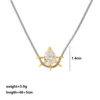 Gold-Drop-silver chain-gold pendant
