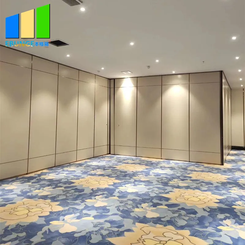 Movable Melamine Office Partition Wall Restaurant Gypsum Board Folding Wall Partitions