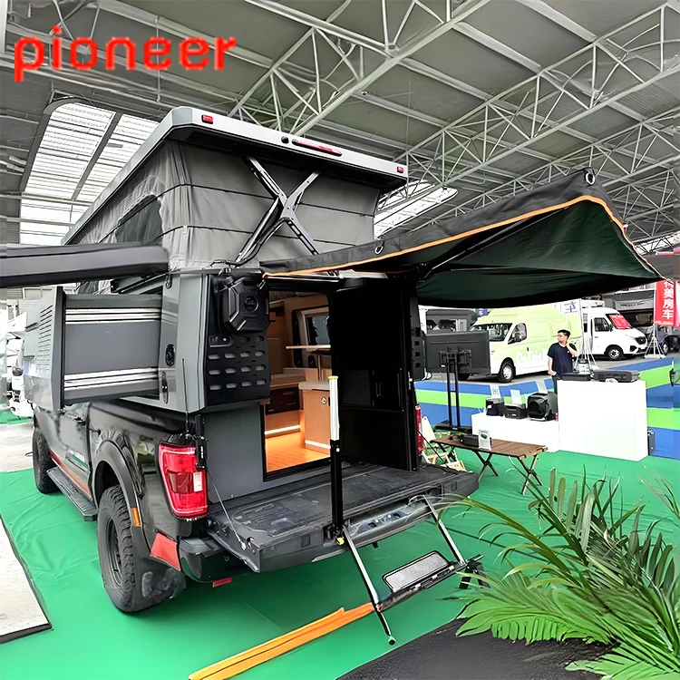 Luxury Pop up Truck Camper Travel Caravan Motorhome Truck Camper for Pickup