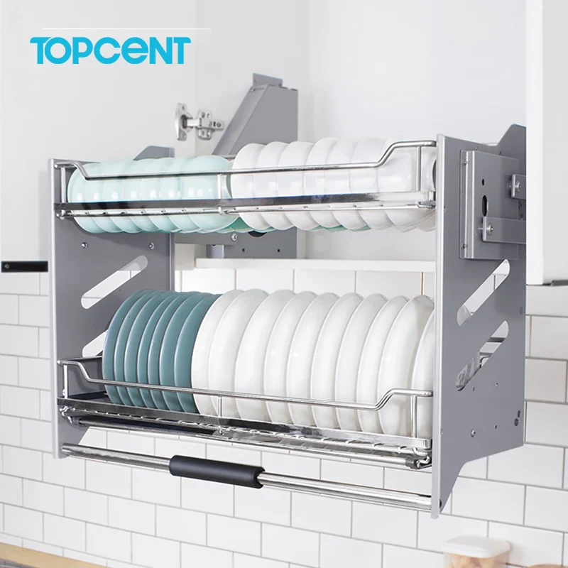 Topcent High Quality Modern Pull Down Kitchen Storage Shelves