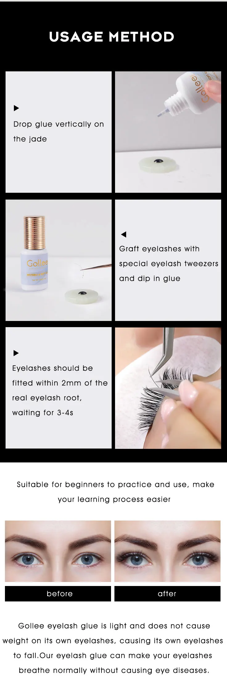 Korean Long Lasting Lash Adhesive With Msds Certificated Volume Eyelash Extension Glue Buy