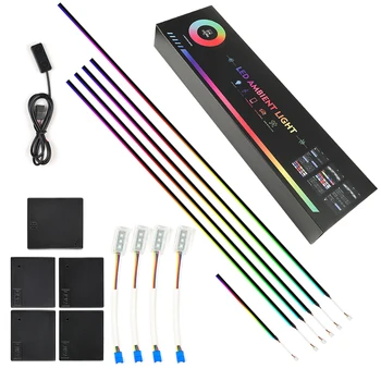 car ambient light kit Led 64 Colors Interior Universal Atmosphere Light 18 in 1 Chasing Car Ambient Light