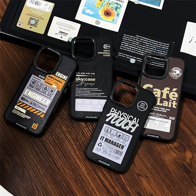 Trendy Brand English Labels Are Applicable to Apple 16promax Fashionable Phone Cases IPhone15 Creative 14 and Personalized 13 Trendy Brand English Labels Are Applicable to Apple 16promax Fashionable Phone Cases IPhone15 Creative 14 and Personalized 13