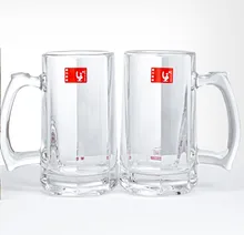 Wholesale Classical Water Drinking Glass Mug with  Festival Design Glass beer Tea Cup for Supermarket Promotion