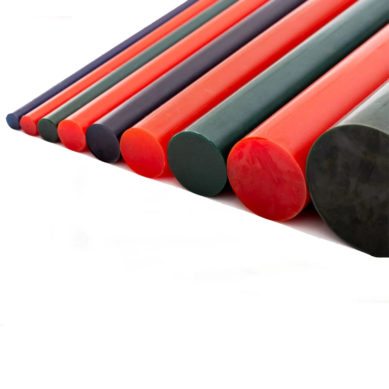 Tige Ronde Polyuréthane Rouge PU Ø30 Mm Longueur 500 Mm – Amortisseur Solide, Résistant Usure Et Chocs