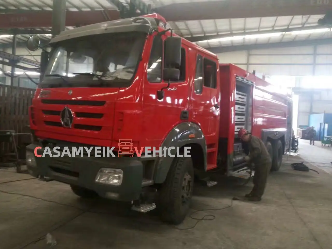 Beiben 6*6 аварийный сухой порошок Пожарная машина спасательный автомобиль для
