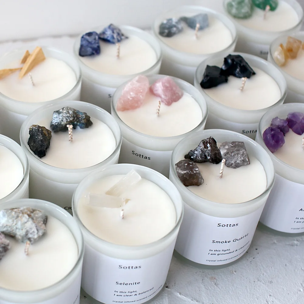 How to make CRYSTAL CANDLES ? SCENTED Candles #designercandles #soycandles  #luxuryhomes 
