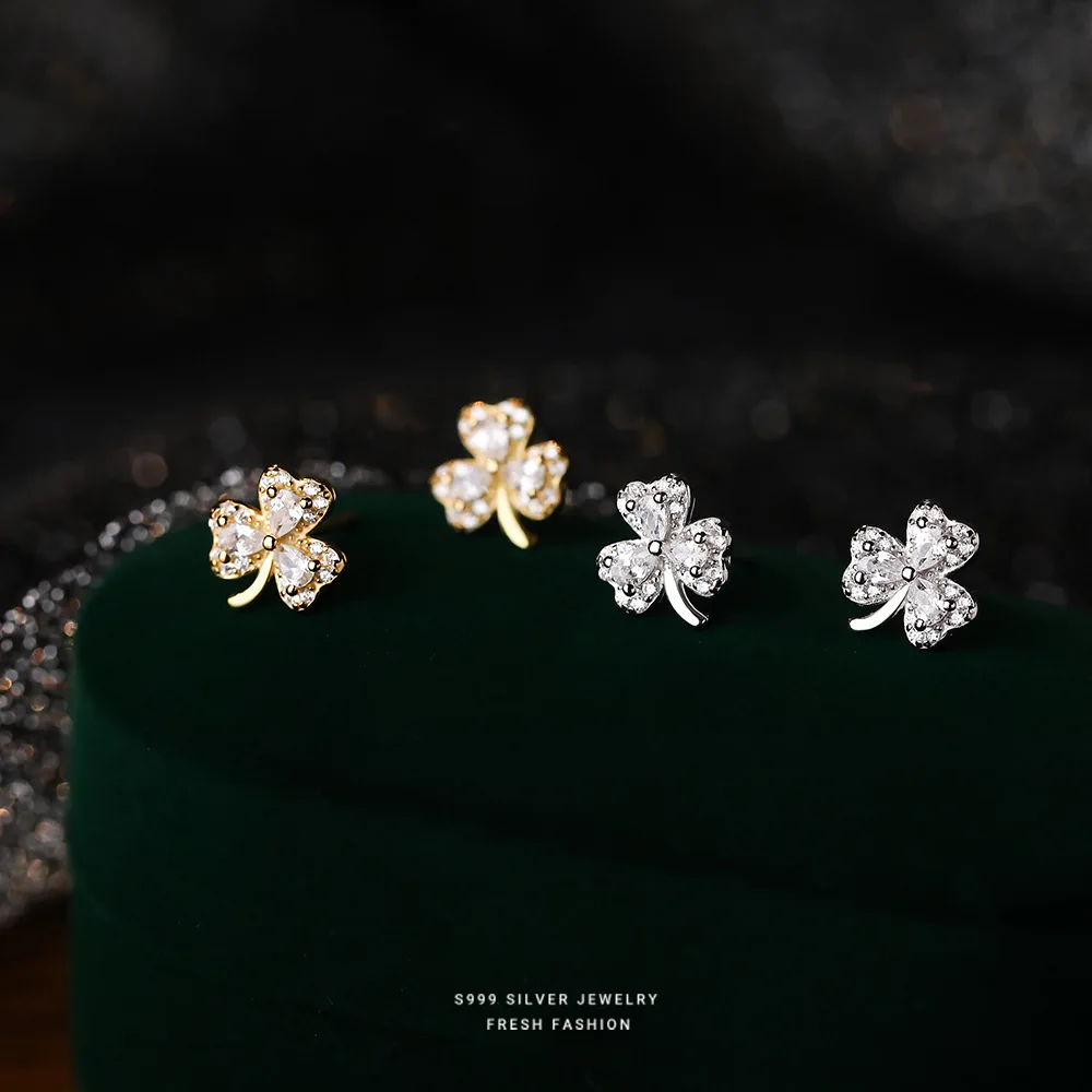 きらきら星　PR　銀箔　4枚 Ear Accessories Wholesale Jewelry Superflash Zircon Lucky