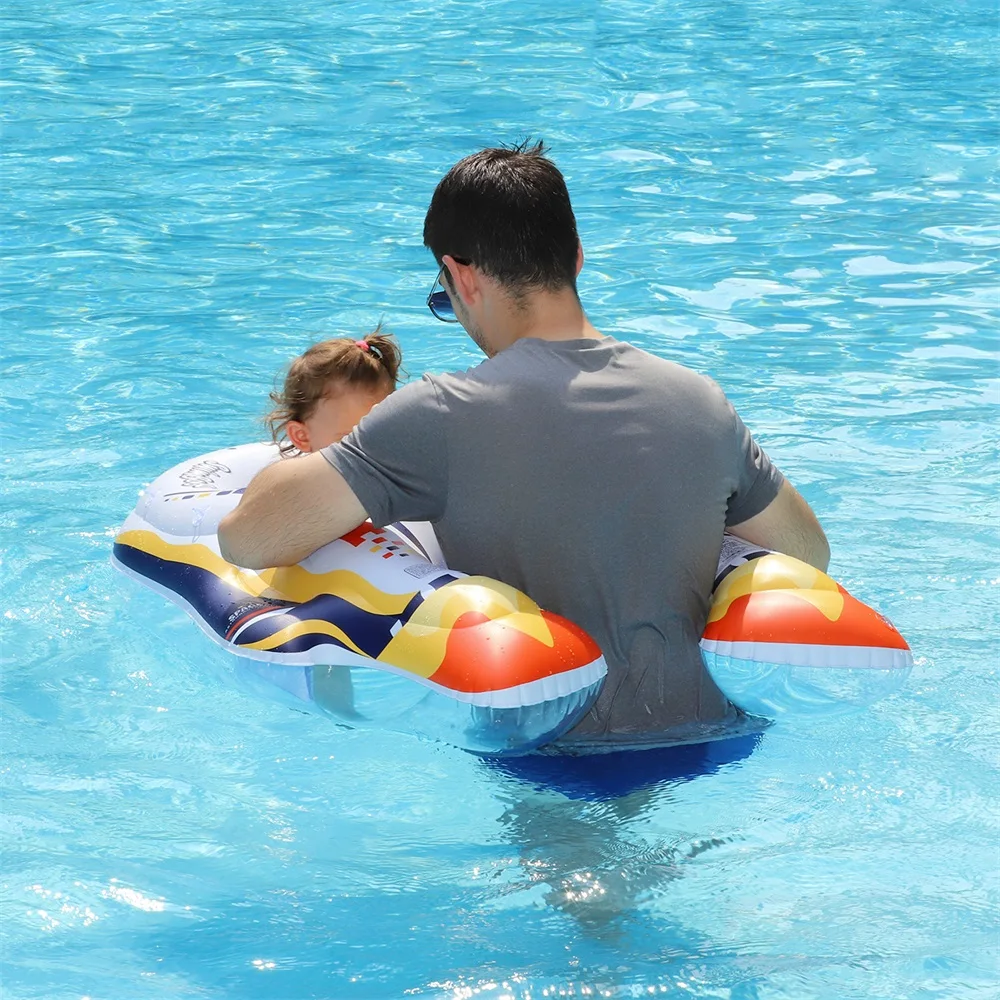 Swimbobo Baby Seat Floats Thicken PVC Inflatable Kids Swim Float Child Swimming Rings Toys Floating Ring Summer With Canopy