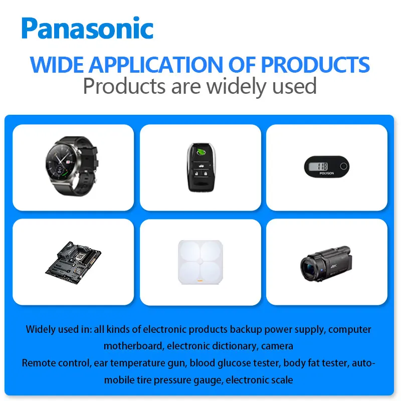 Panasonic CR2450 3V Button Cell Batteries Lead Connector for PLC Servo Controllable Programmer