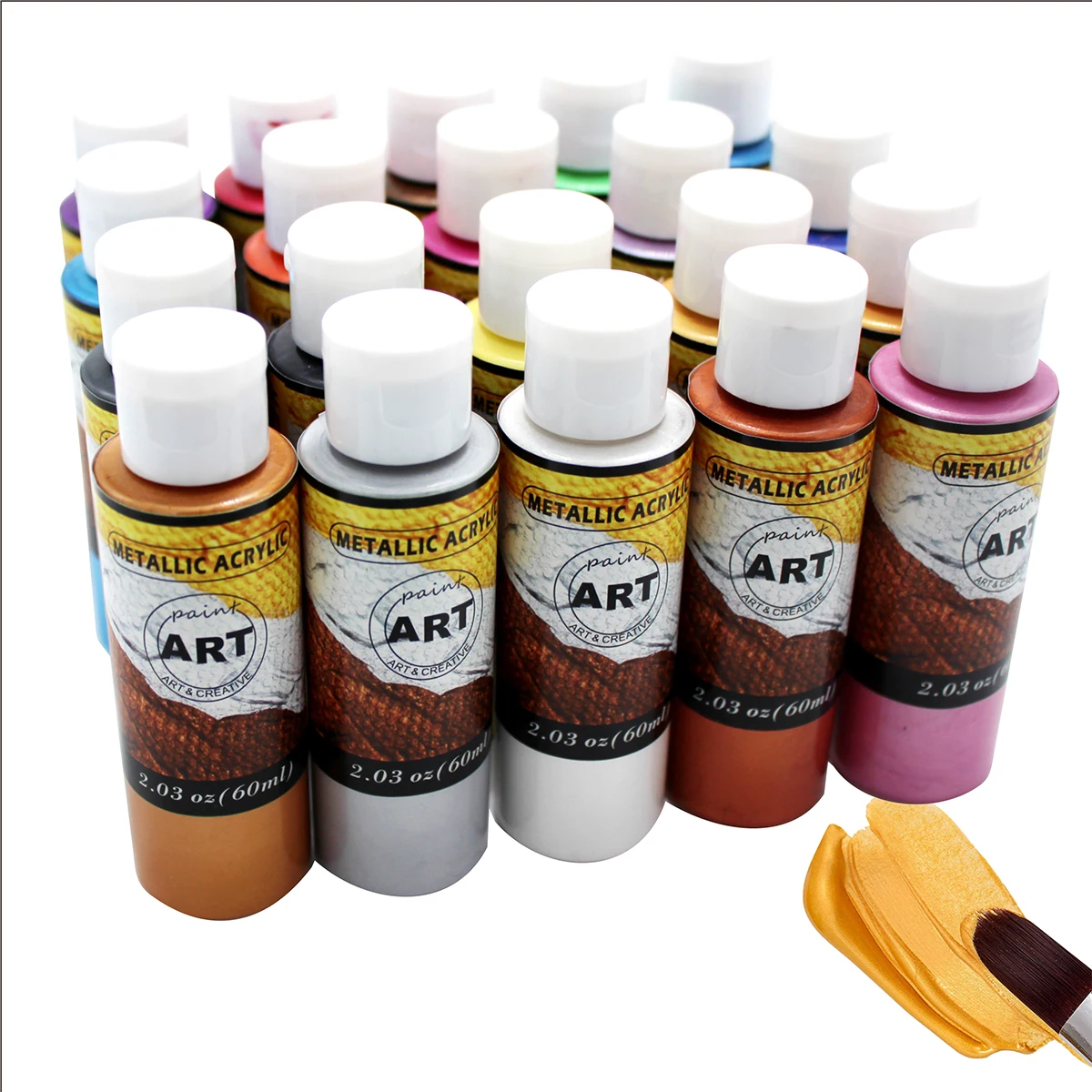 Factory Price Custom Color Glitter Gold Pearl Acrylic Paint Acrylic Pouring Painting