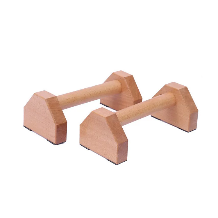 Pullup Dip Push up Bars with Ergonomic Wood Handle for Gym Exercise