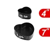 4+7 pollici a forma di cuore nero
