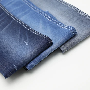 TR Cotton Spandex Indigo Stretch Denim Fabric For Garments Man Jeans Tshirts