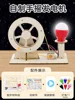 Hand-cranked generatorsend light bulb