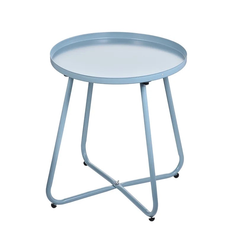 Nordic Small-sized Round Table, Iron Art Balcony Coffee Table, Modern Simple Living Room Sofa-side & Bedside Mini Tea Table