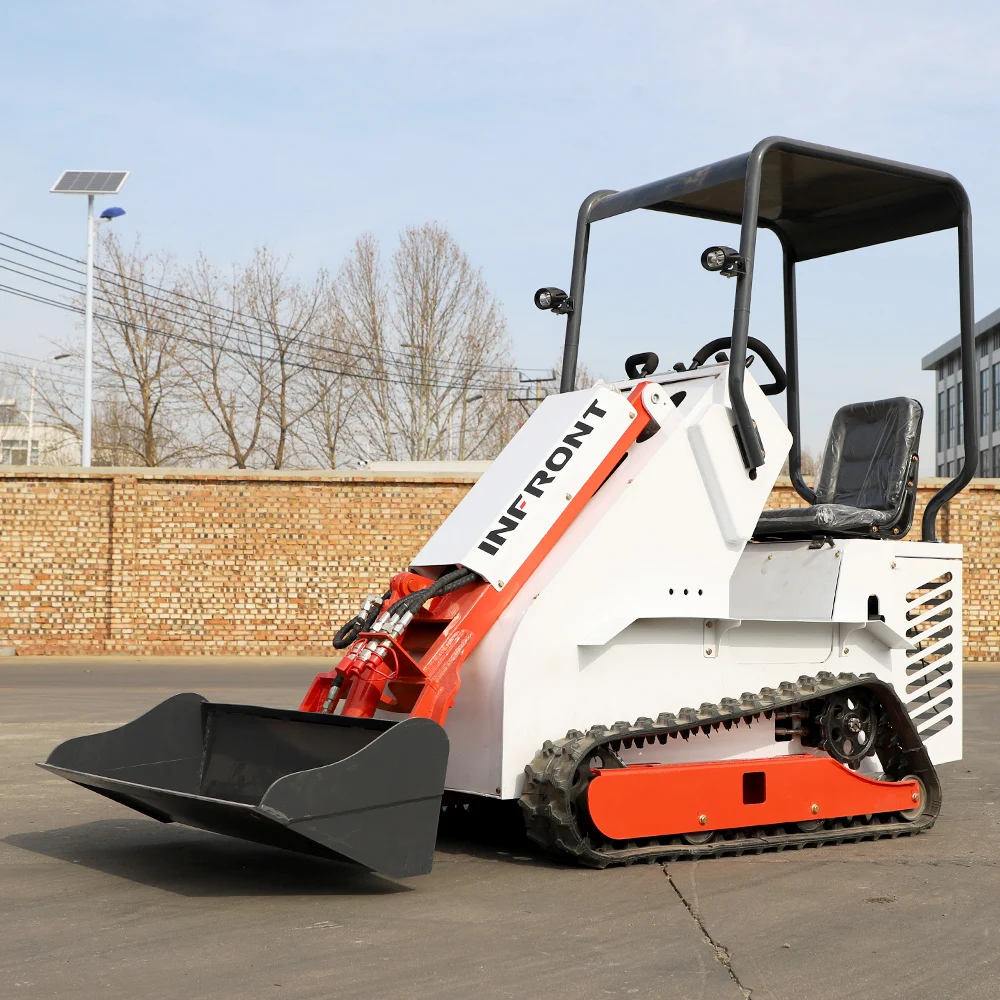 China Micro Skid Steer Loader with Bucket Attachment Hydraulic Small Mini Skid Steer Loader 45HP for Sale