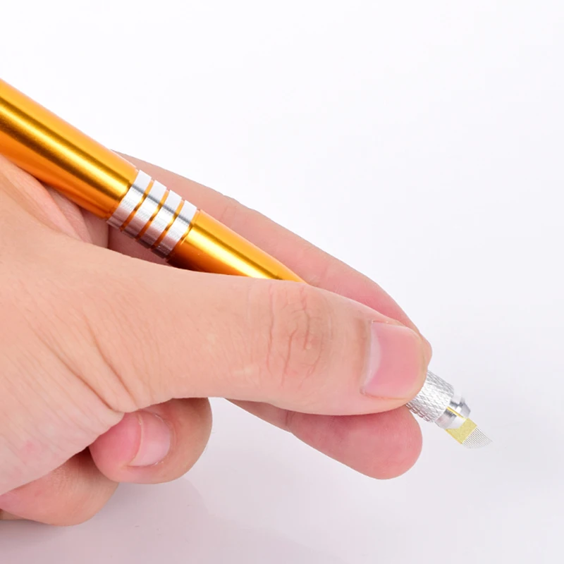 Medical Grade Stainless Steel Microblading Needle 0.25mm Thickness 12F/14F/18U Model 500pcs/Box for Permanent Makeup